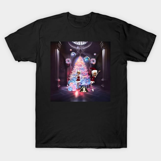 Cute little elves celebrate the christmas time T-Shirt by Nicky2342